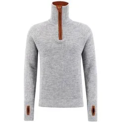 Ulvang Rav Sweater W/zip Grey Melange/Arabian Spice