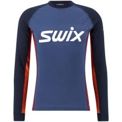Swix RaceX Bodyw LS M Dark Navy/Rhubarb Red